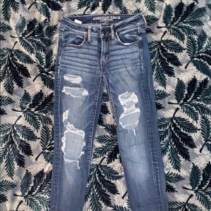 Blue American eagle skinny jeans